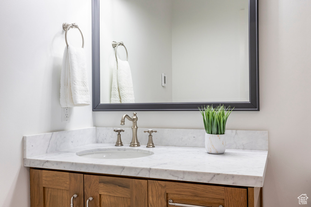 Bathroom featuring vanity