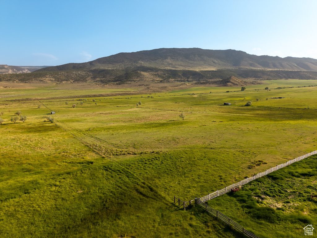 View of mountain background with rural landscape