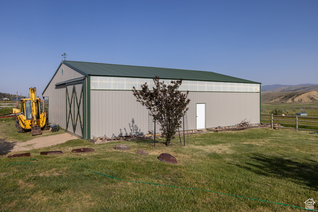 View of pole building