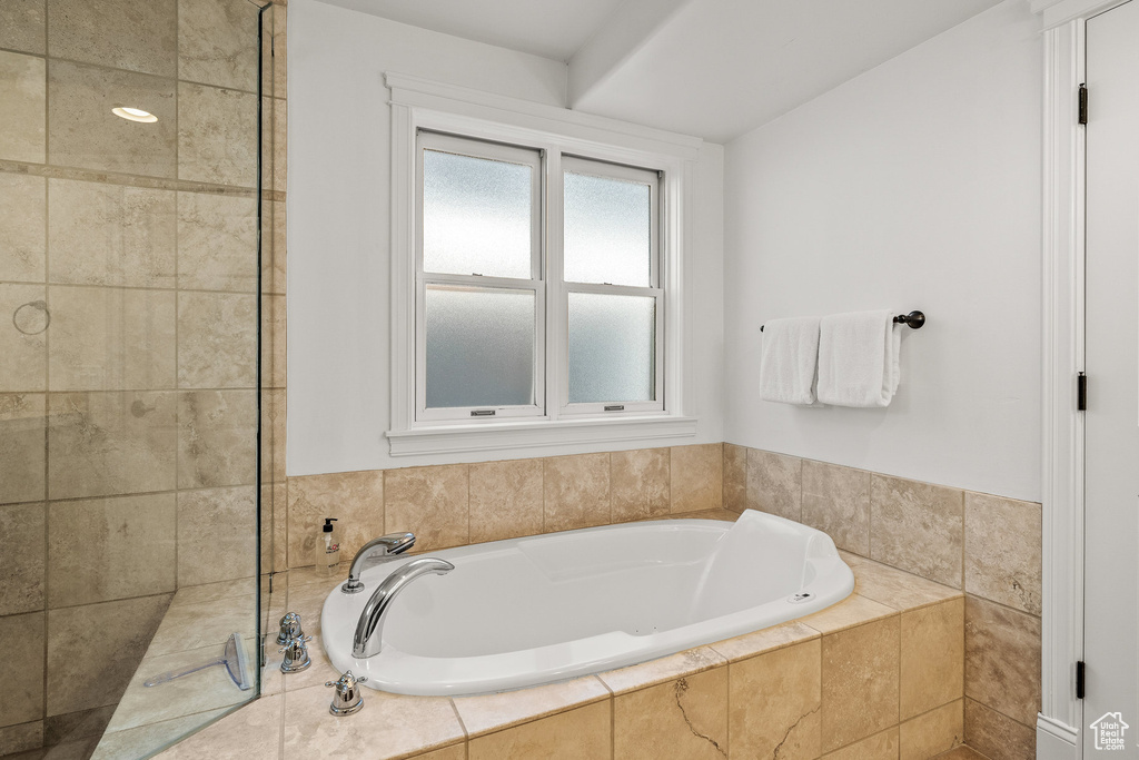 Bathroom with a garden tub