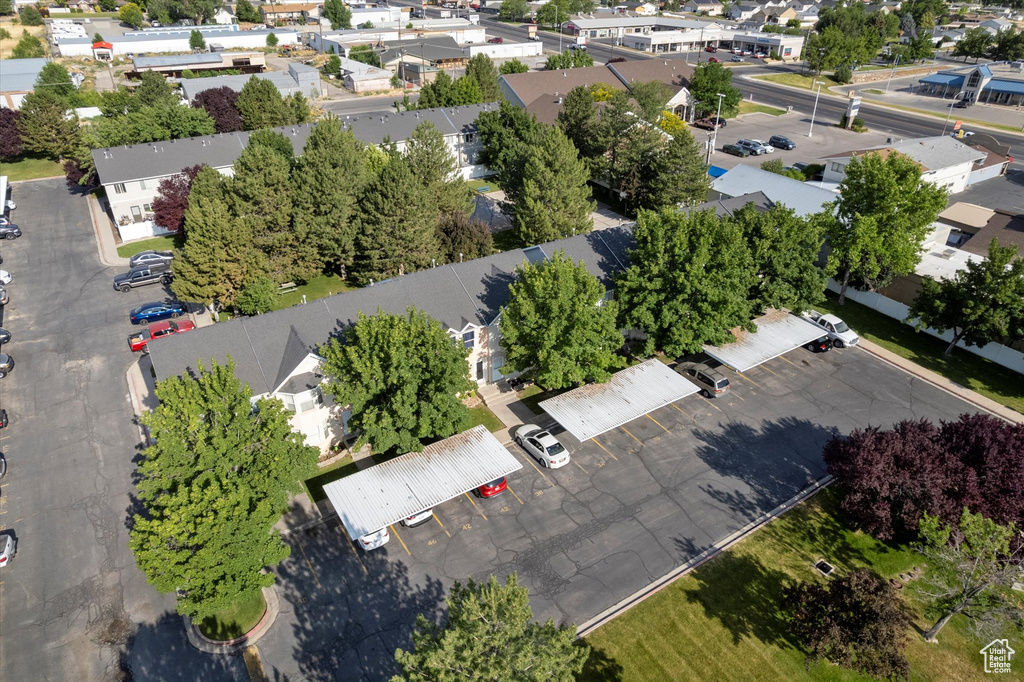 Aerial view of residential area