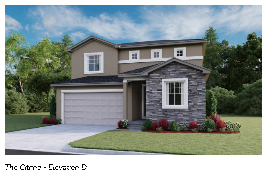 View of front of house featuring stucco siding, stone siding, an attached garage, and concrete driveway