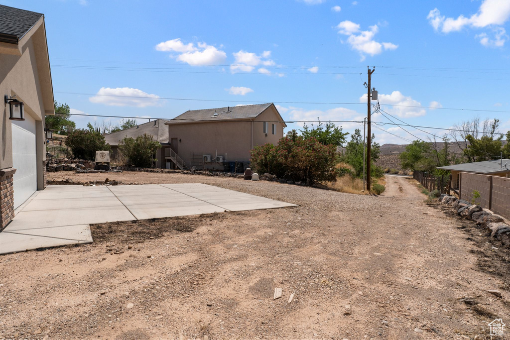 View of yard with a patio