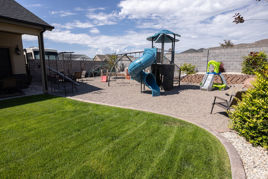View of jungle gym