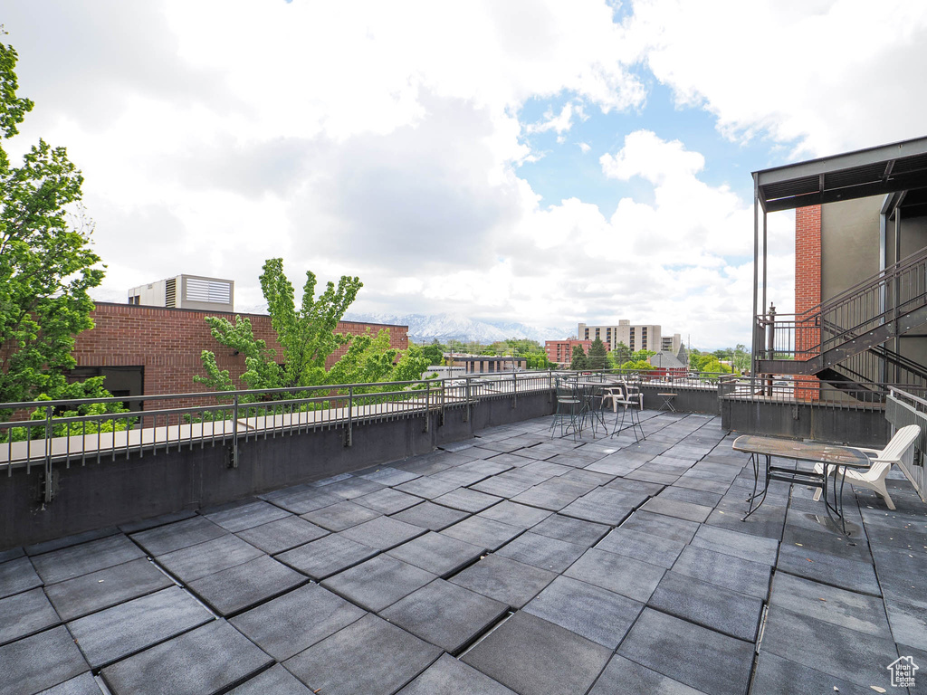 View of patio featuring outdoor dining area