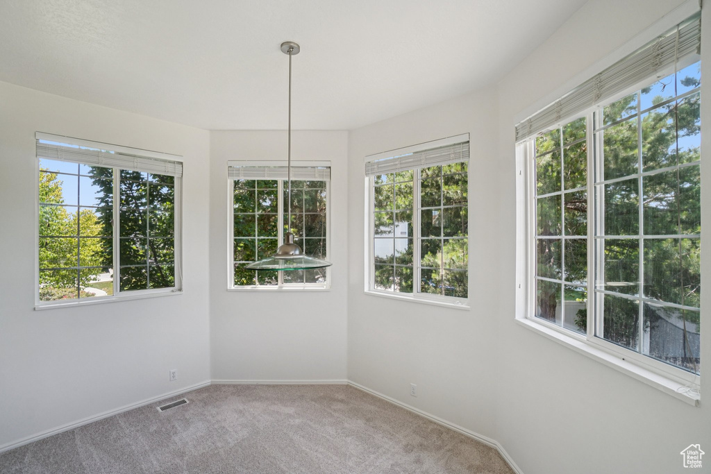 Unfurnished sunroom with plenty of natural light