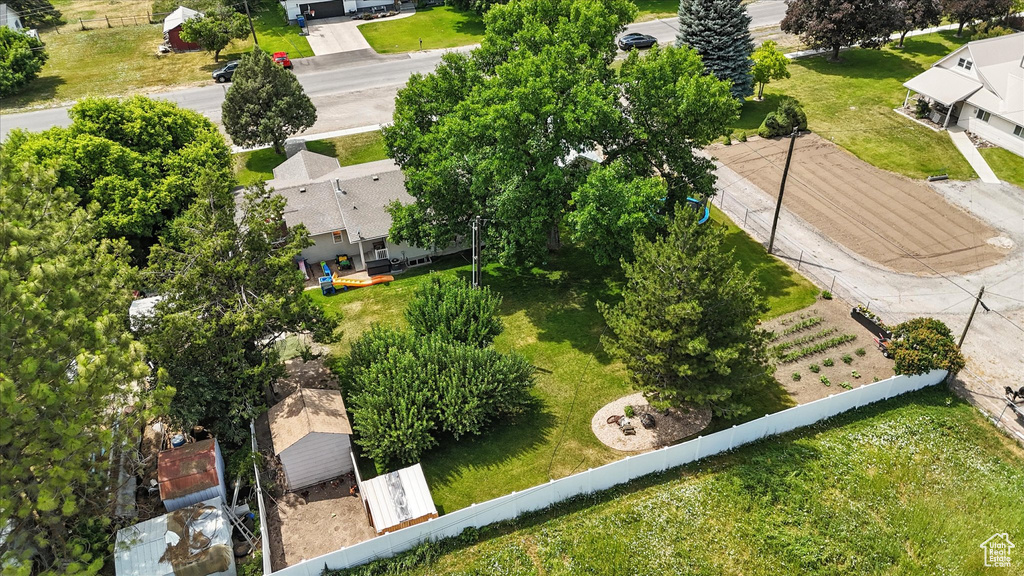 Aerial view of residential area