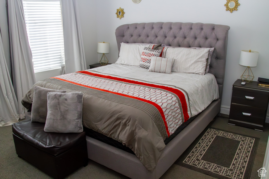 View of carpeted bedroom