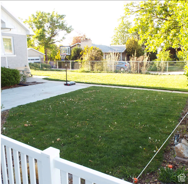 View of fenced yard