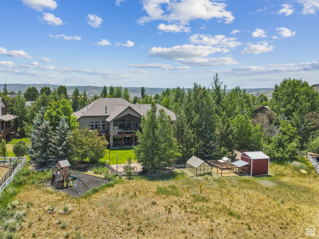 View from above of property