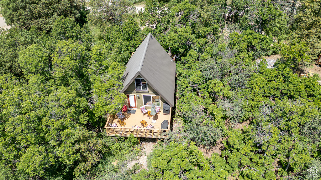 View from above of property
