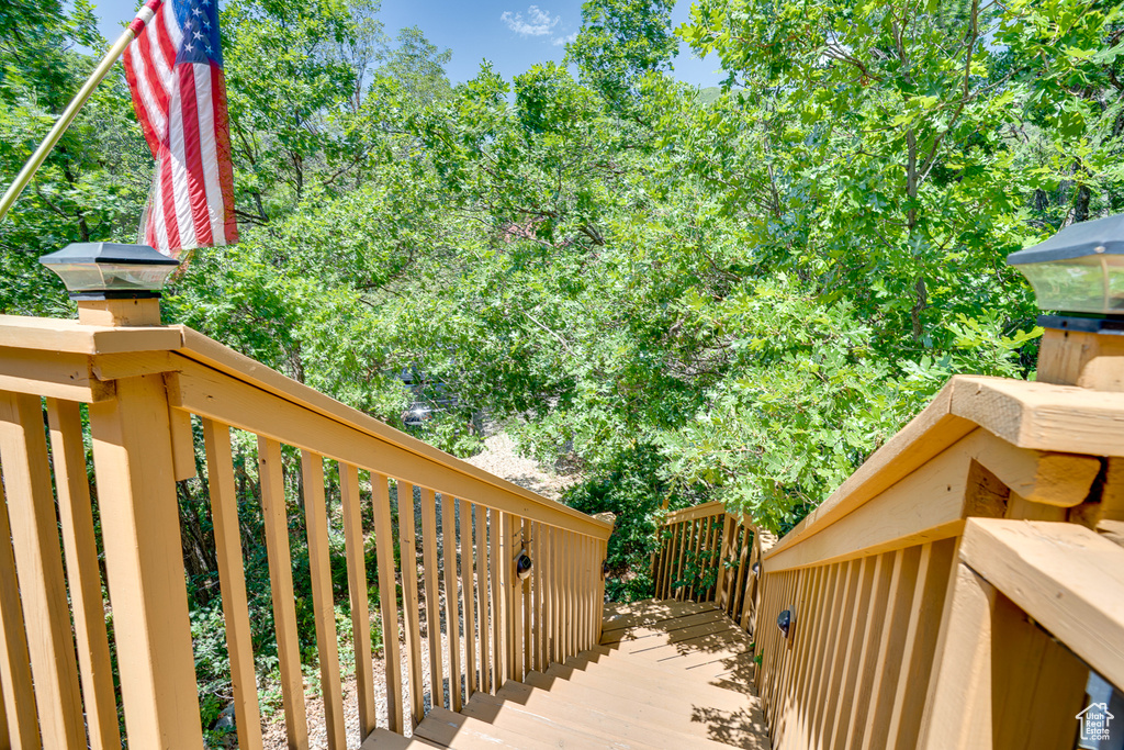 View of wooden deck