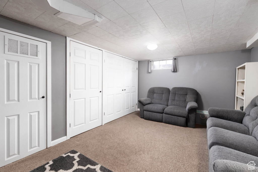 Living room with carpet