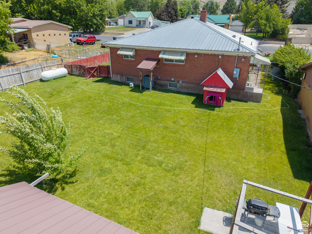 View from above of property