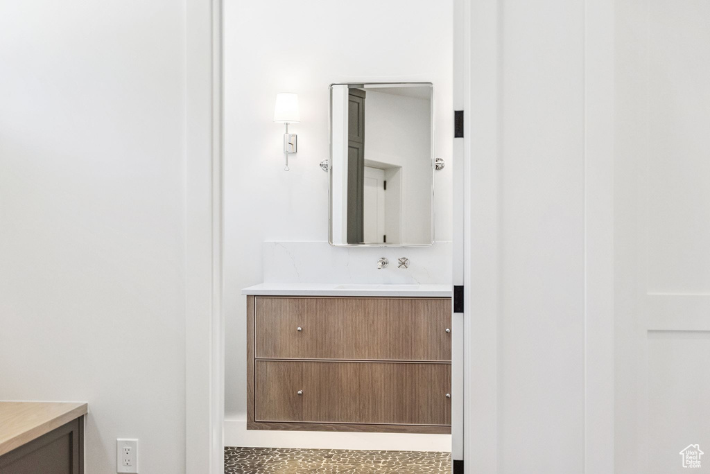 Bathroom featuring vanity