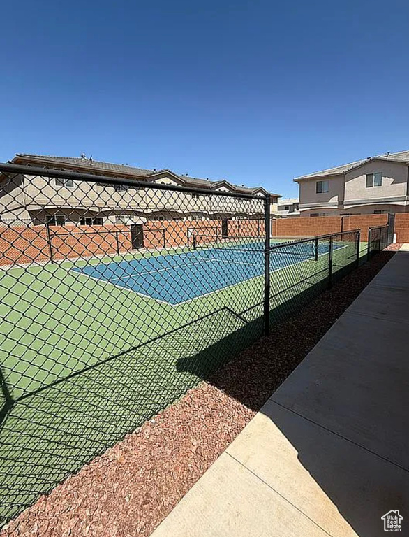 View of tennis court
