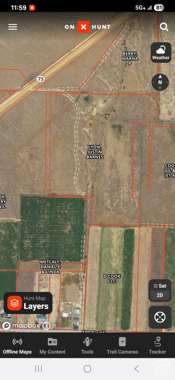 Map / location with property boundaries highlighted
