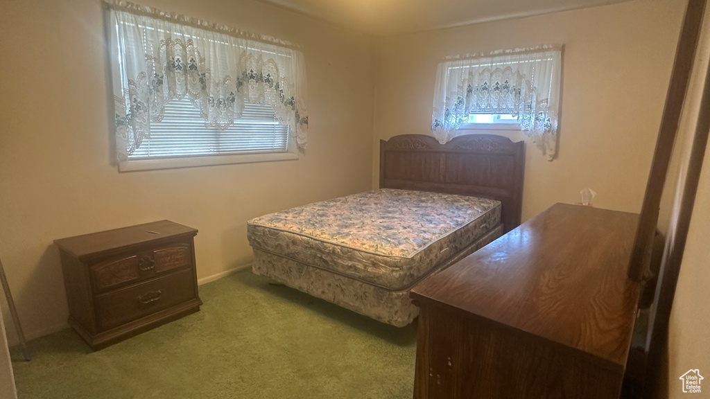 Bedroom with carpet