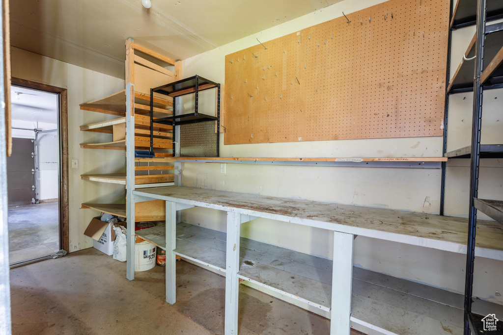 View of storage area