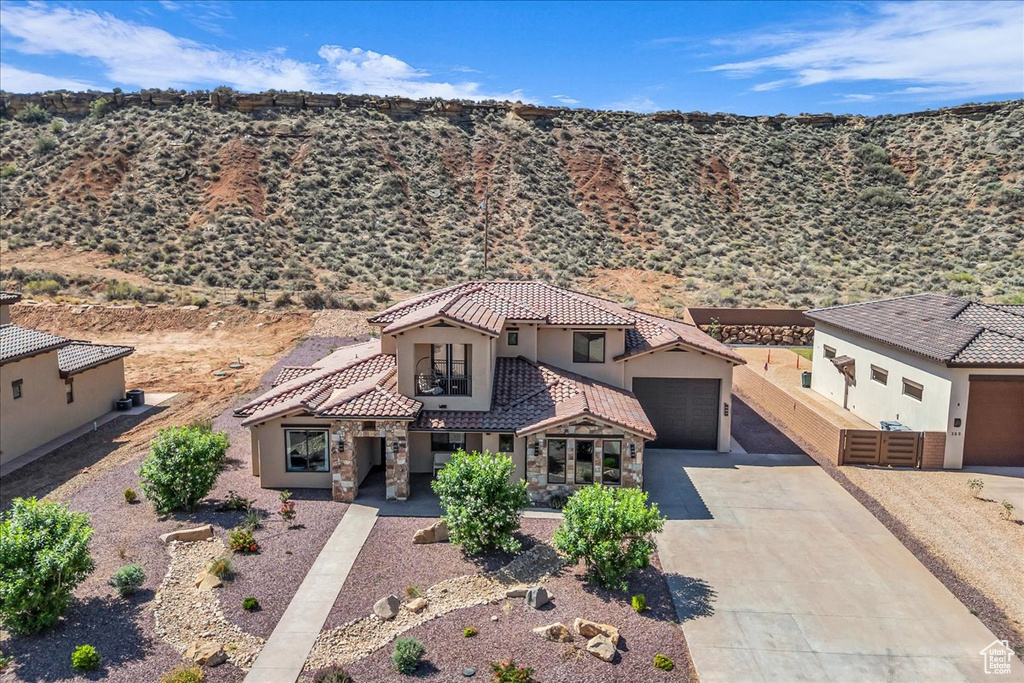 View from above of property