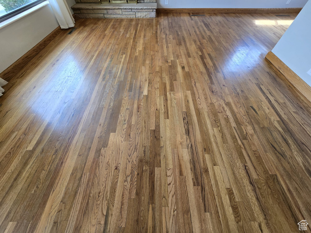 Detailed view of wood finished floors