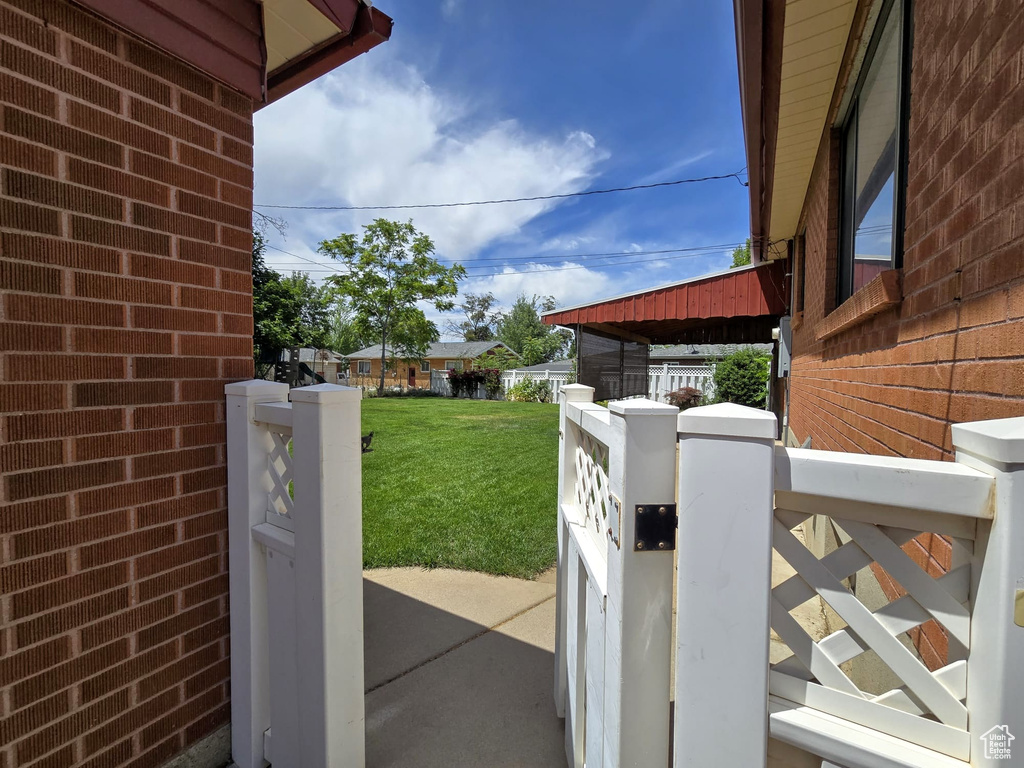 Gate with a lawn