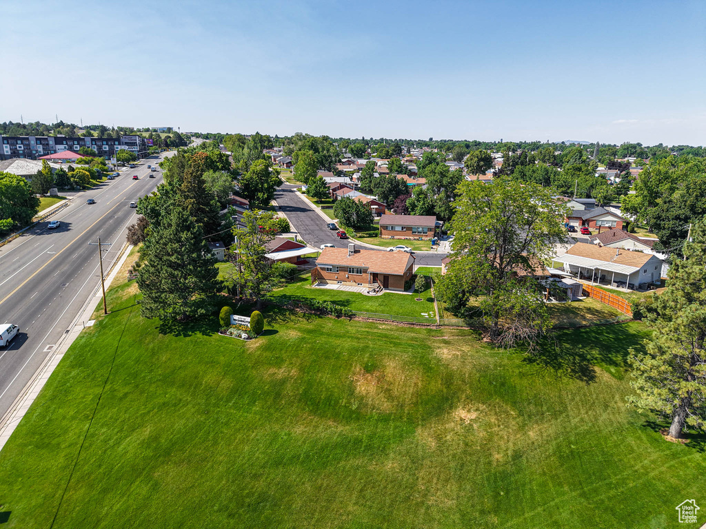 Aerial view of residential area
