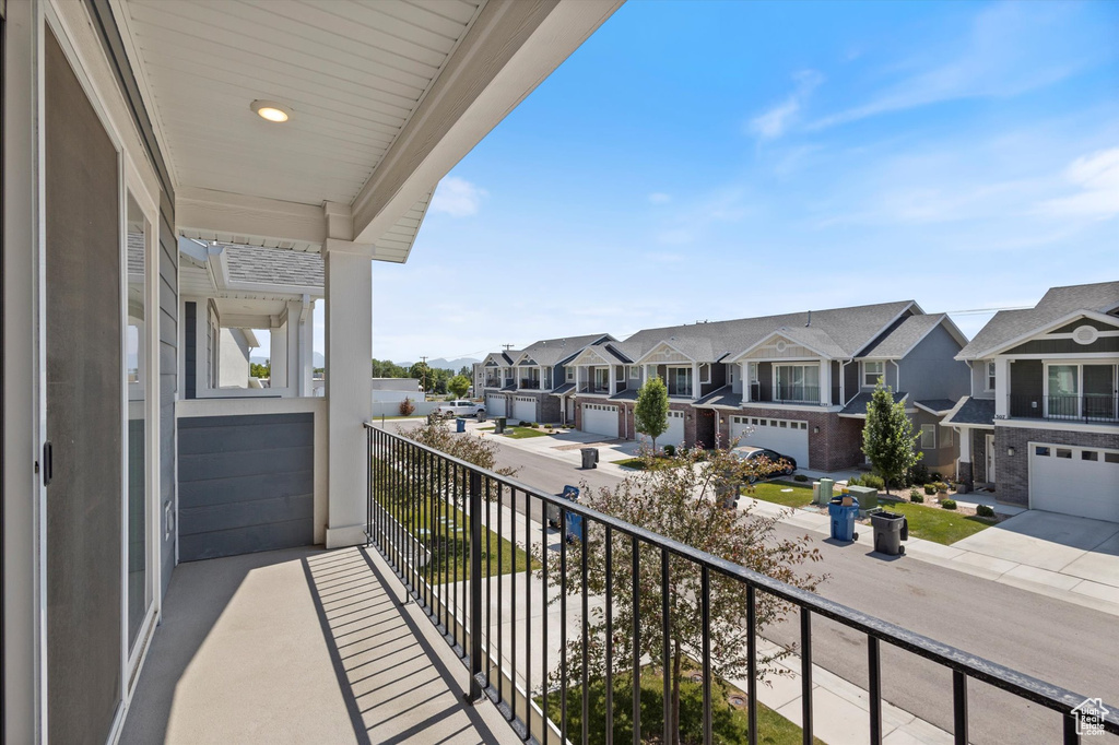 Balcony with a residential view