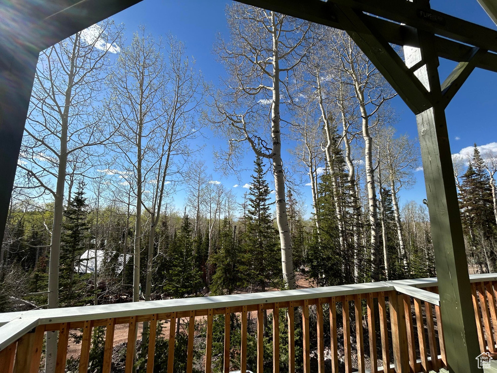 View of wooden deck