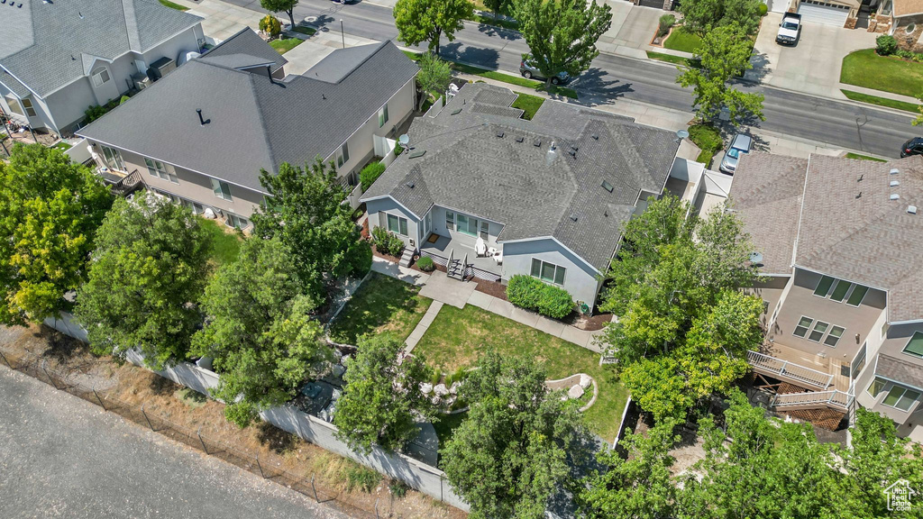 Aerial view of residential area