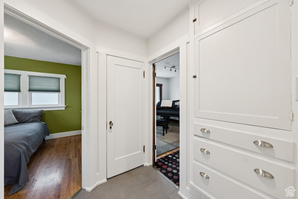 Hallway with baseboards