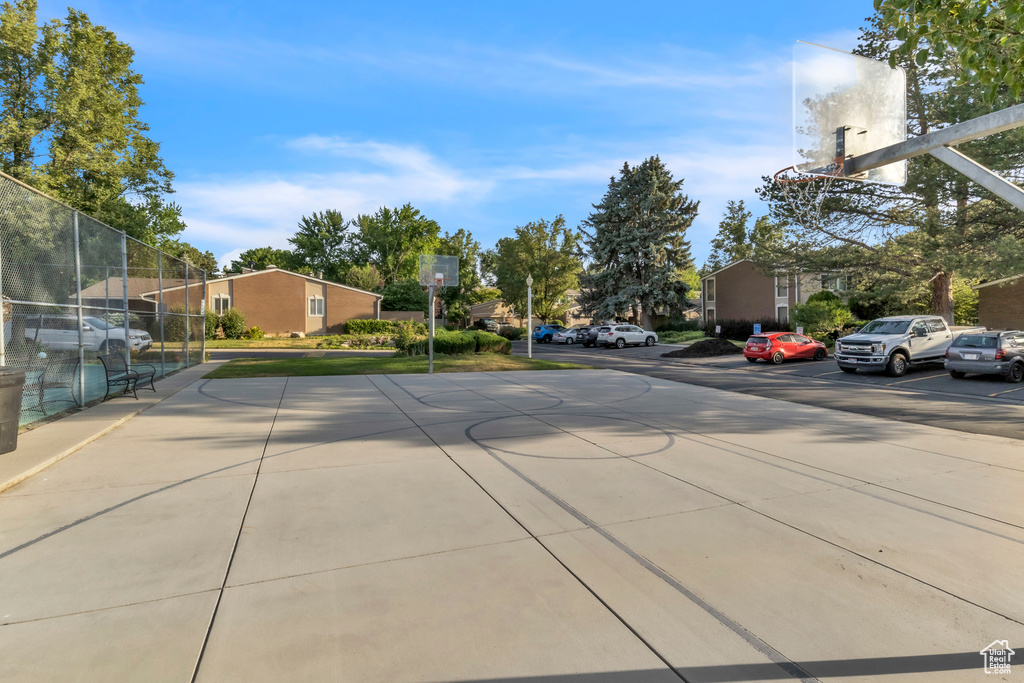 View of concrete road featuring a residential view
