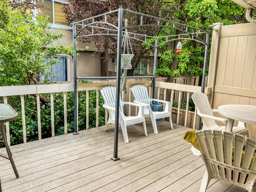 View of deck