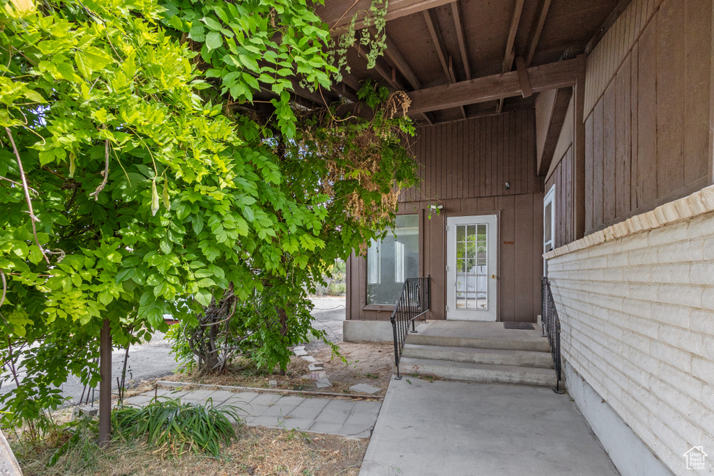 View of exterior entry