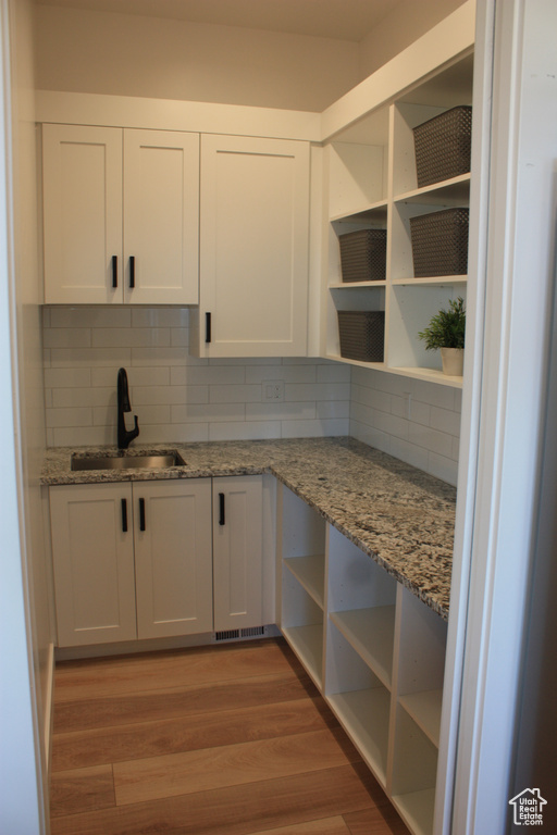Storage area with a sink