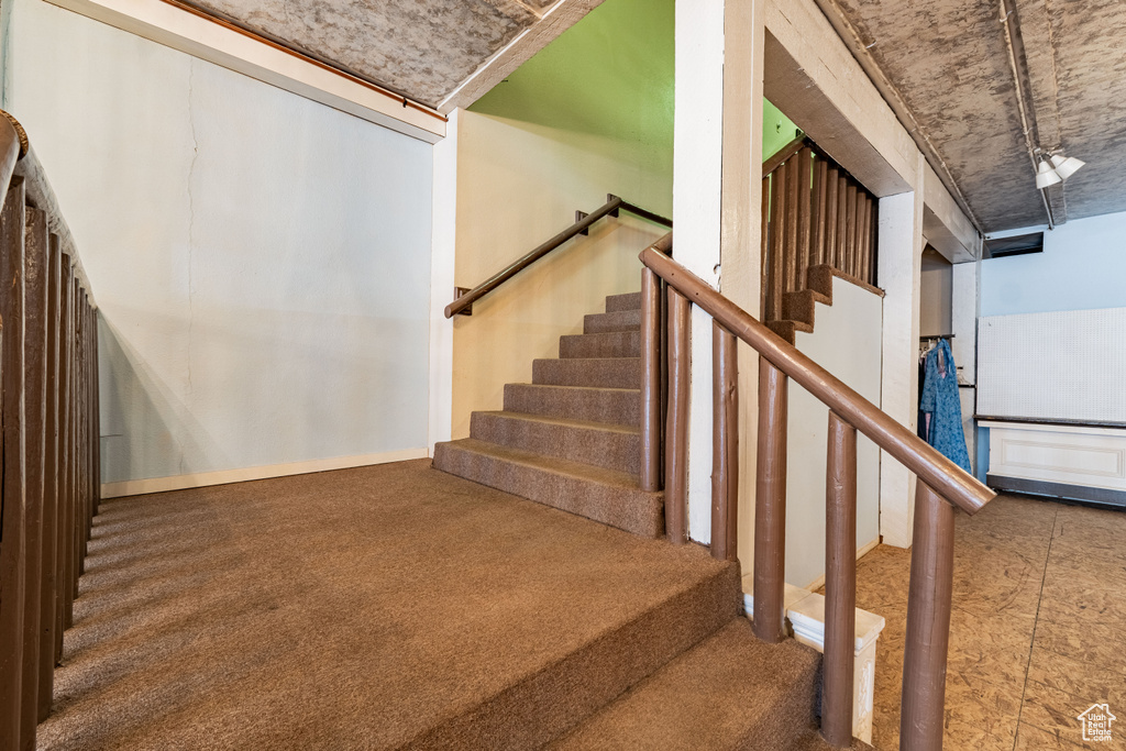 Stairway with carpet