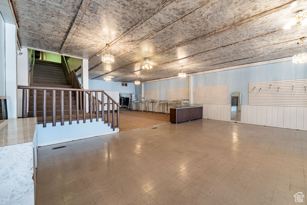 Interior space featuring stairs