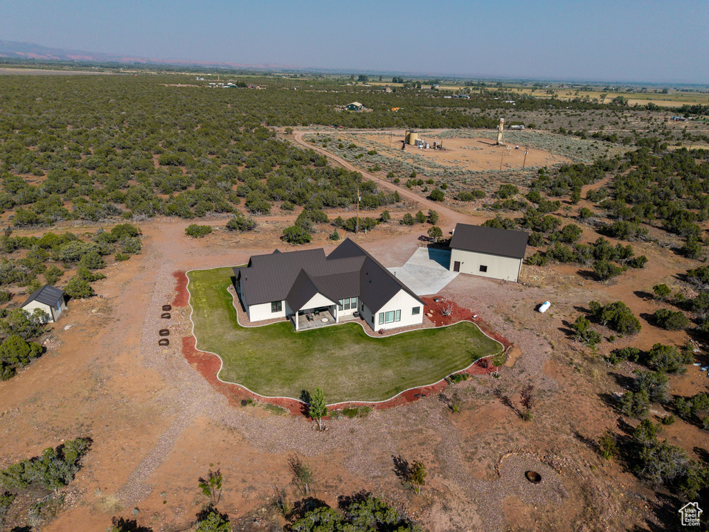 Aerial overview of property\'s location featuring rural landscape