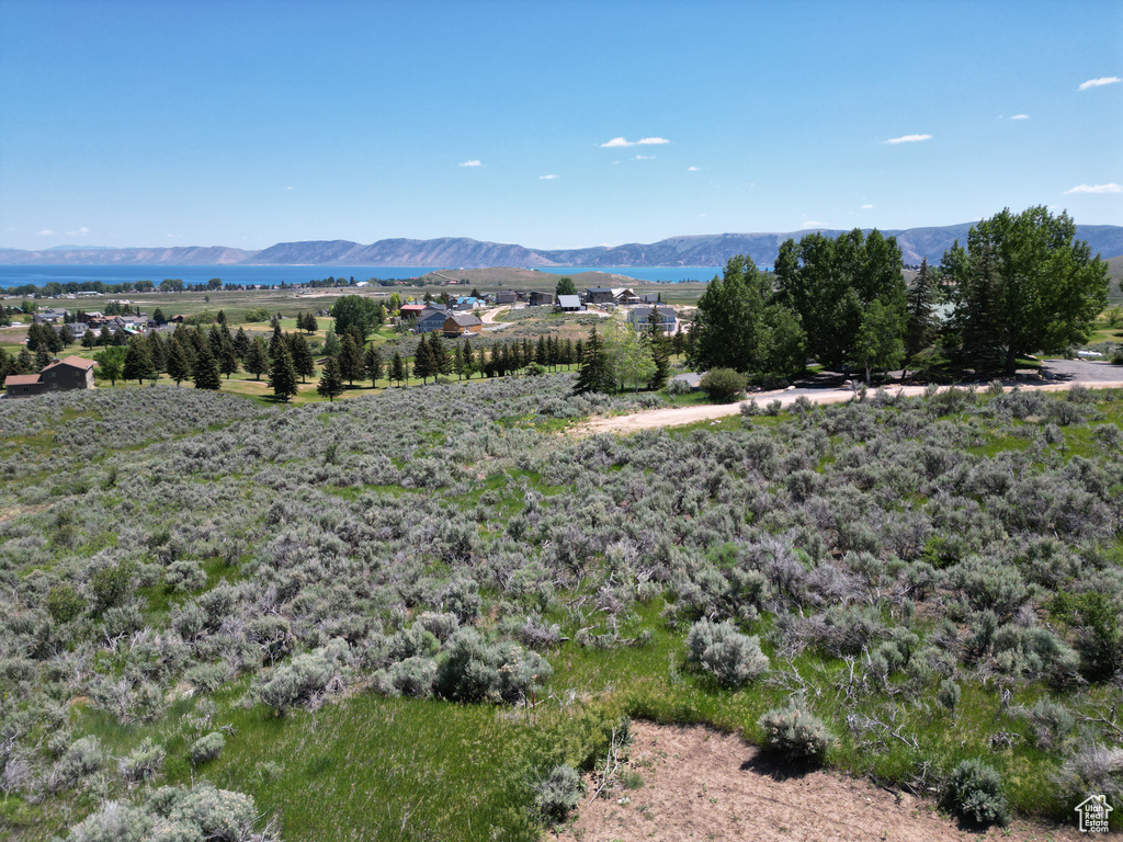 View of mountain background with rural landscape