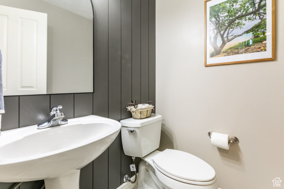 Bathroom with toilet and a sink