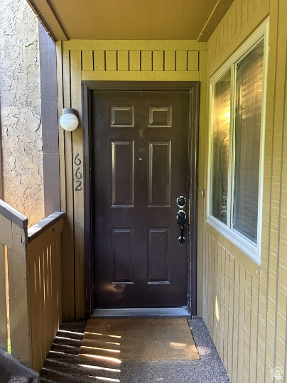 Doorway to property