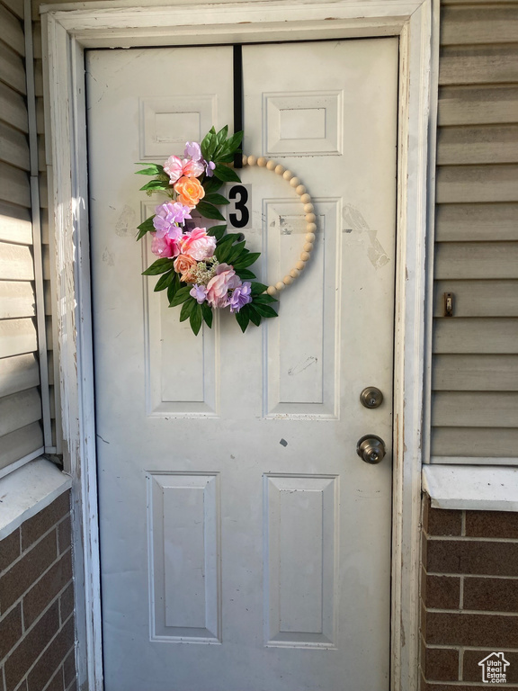 View of exterior entry