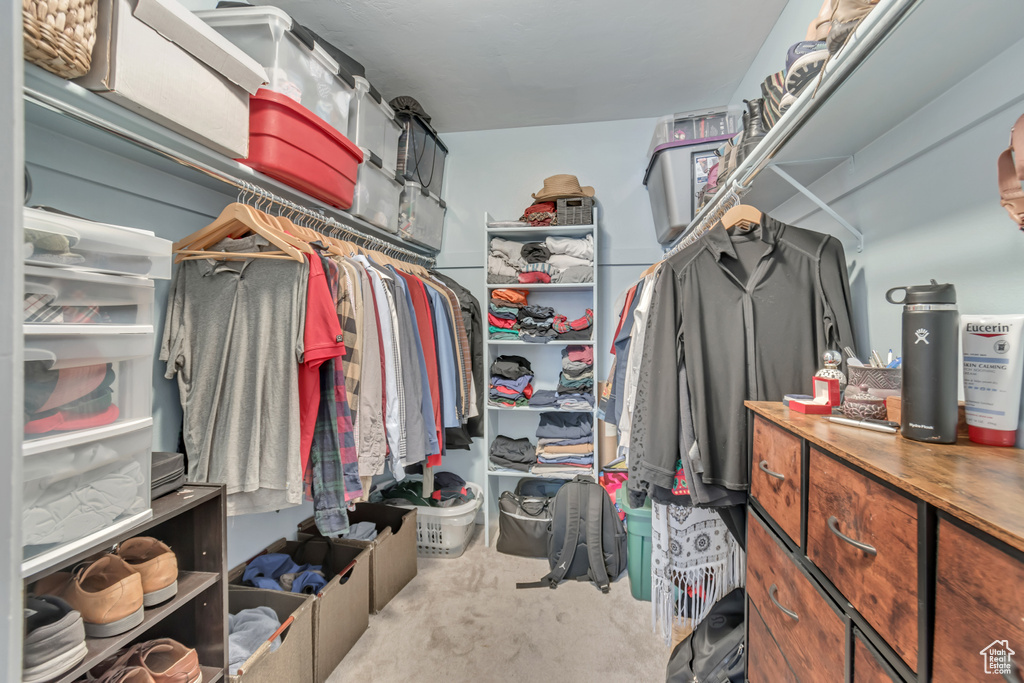 View of walk in closet