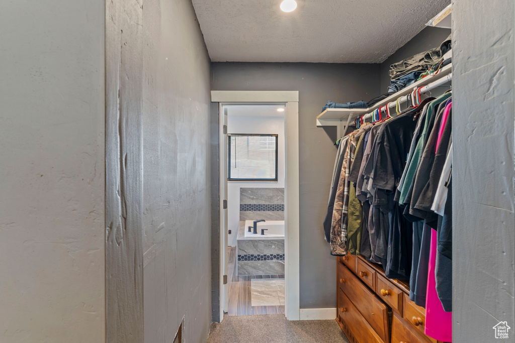 View of walk in closet