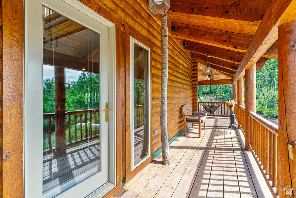 View of wooden terrace