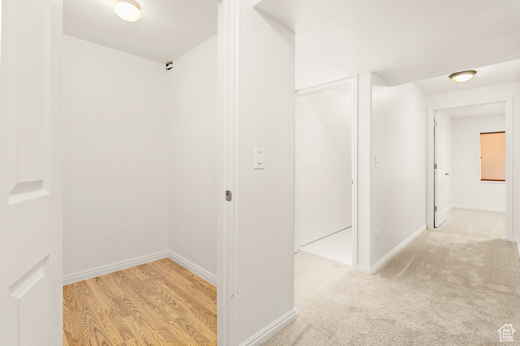 Hallway with baseboards