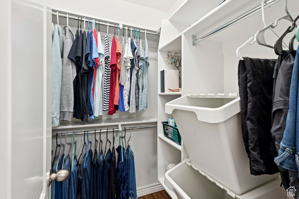 View of spacious closet