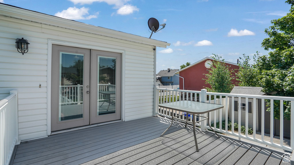 Deck with french doors
