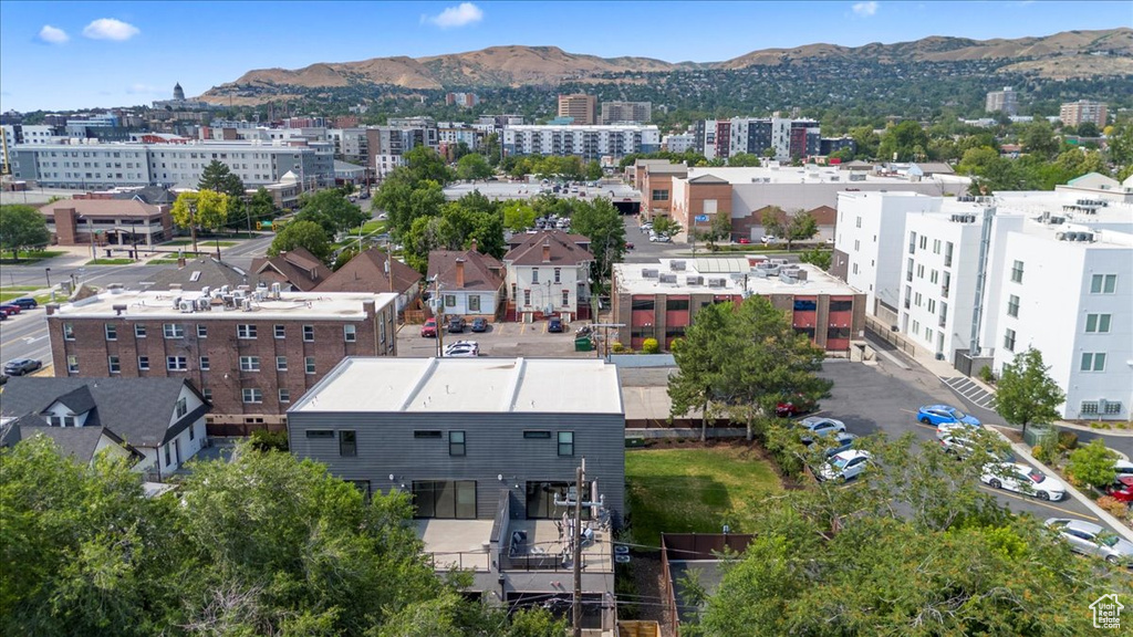 View of urban area featuring mountains