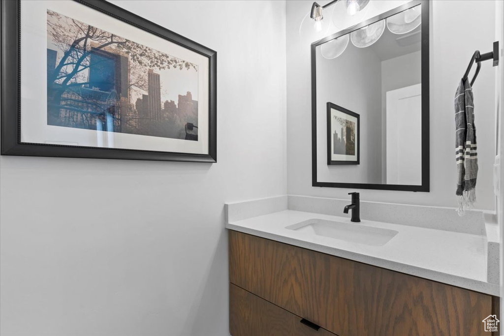 Bathroom featuring vanity